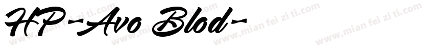 HP-Avo Blod字体转换